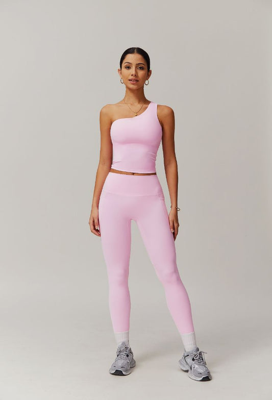 Halo One Shoulder Top - Blush